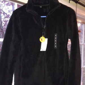 UNIQLO Super Soft Black Fleece Zip Up